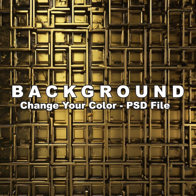 PSD a gold square block background