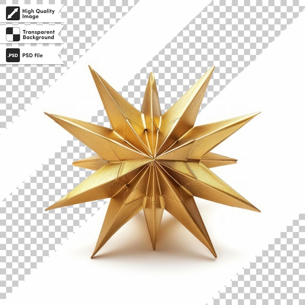 a gold star that is on a white background