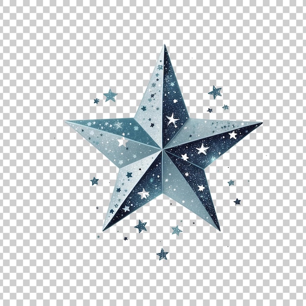 a gold star with a blue star With Christmas Day