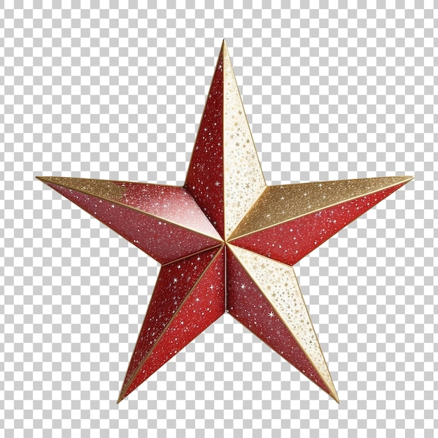 PSD a gold star with a blue star with christmas day