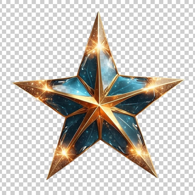 a gold star with a blue star With Christmas Day