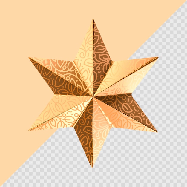 gold star with isolated texture