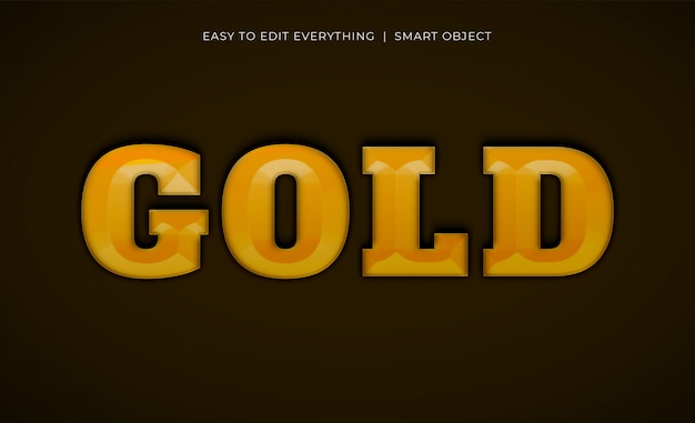 Gold text 3d golden style effect