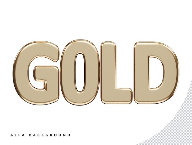 Gold text effect 3d rendering vector illustration