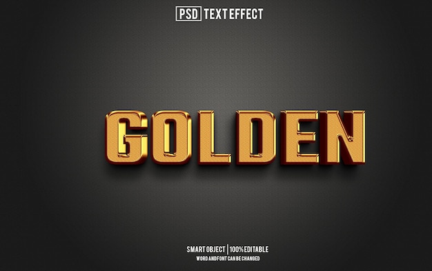 gold text effect font editable typography 3d text mockup template