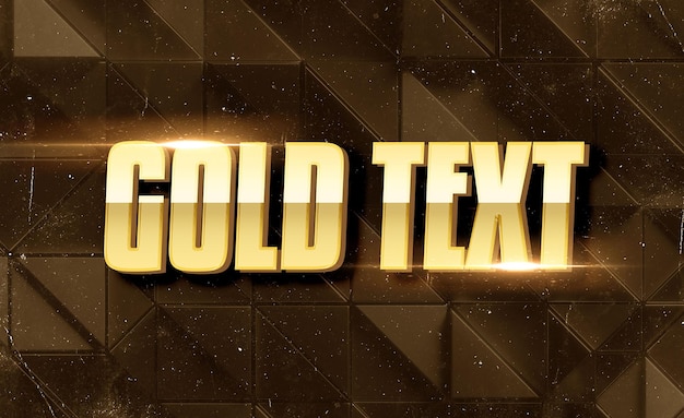 Gold text effect luxury type