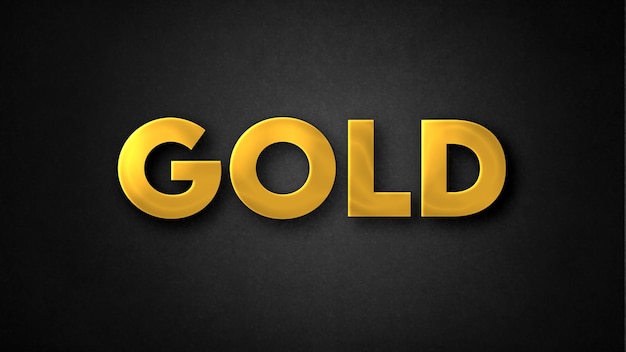 gold text effect template