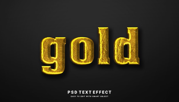 gold text effect