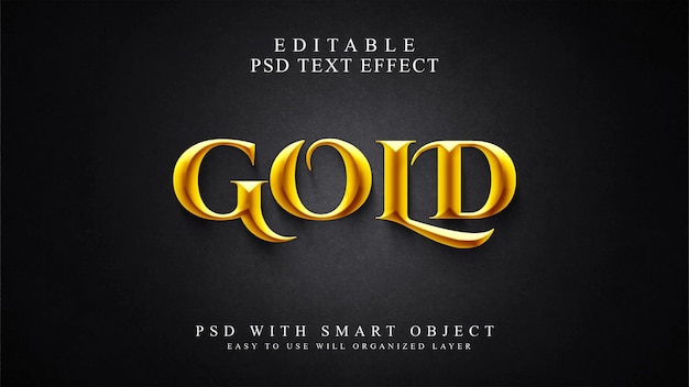 gold text effect