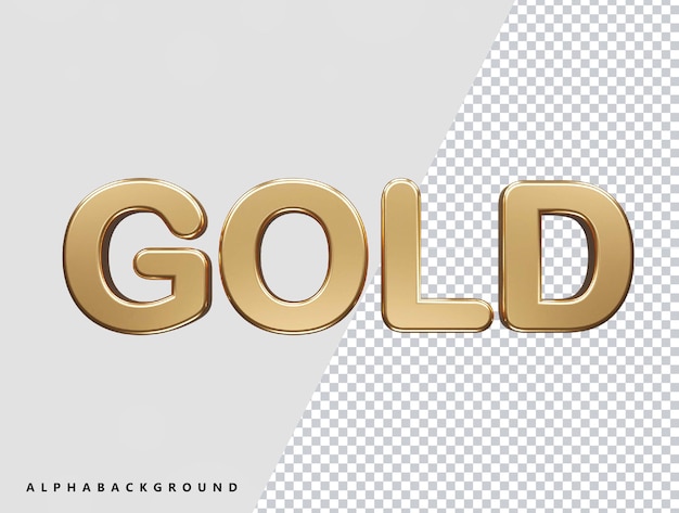 Gold text effect