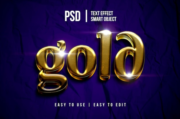 gold texture editable text effect