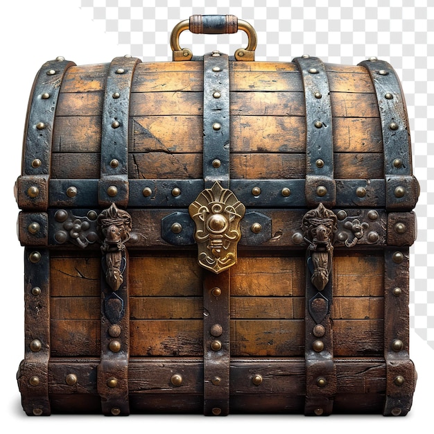 Gold Treasure Chest Game Icon Front View