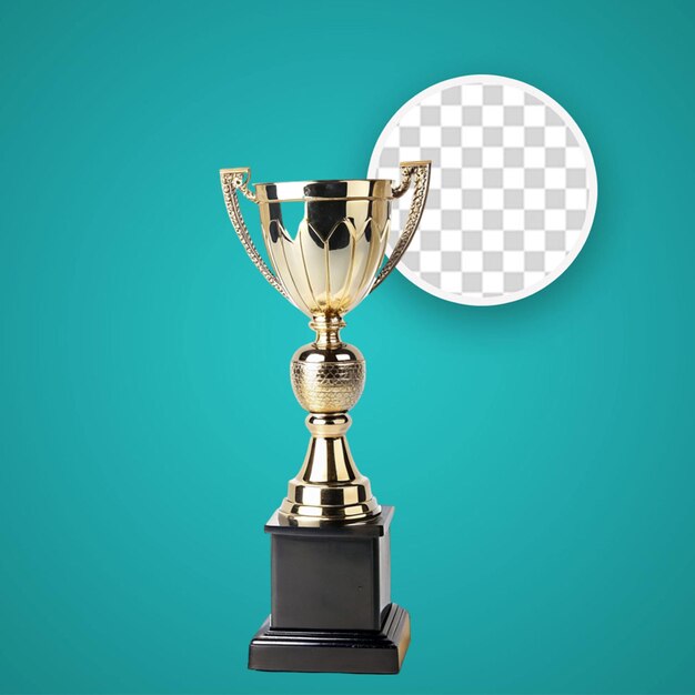 gold trophy cup isolated on transparent background png