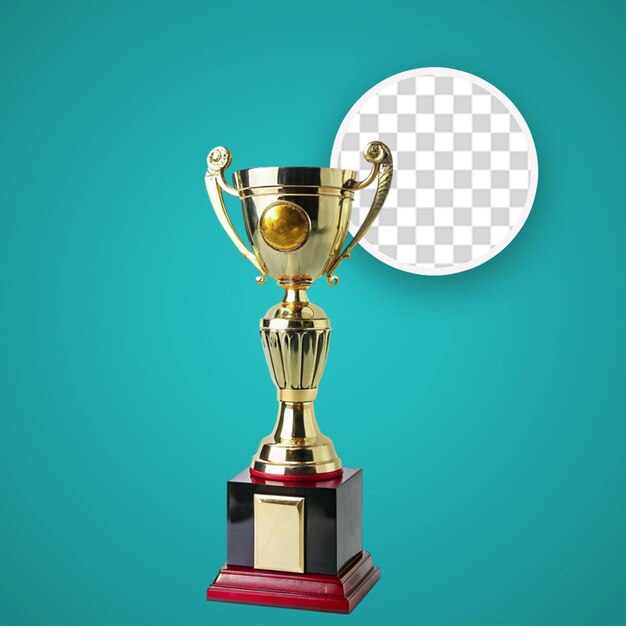 gold trophy cup isolated on transparent background png