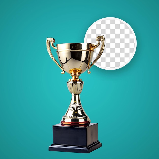 gold trophy cup isolated on transparent background png