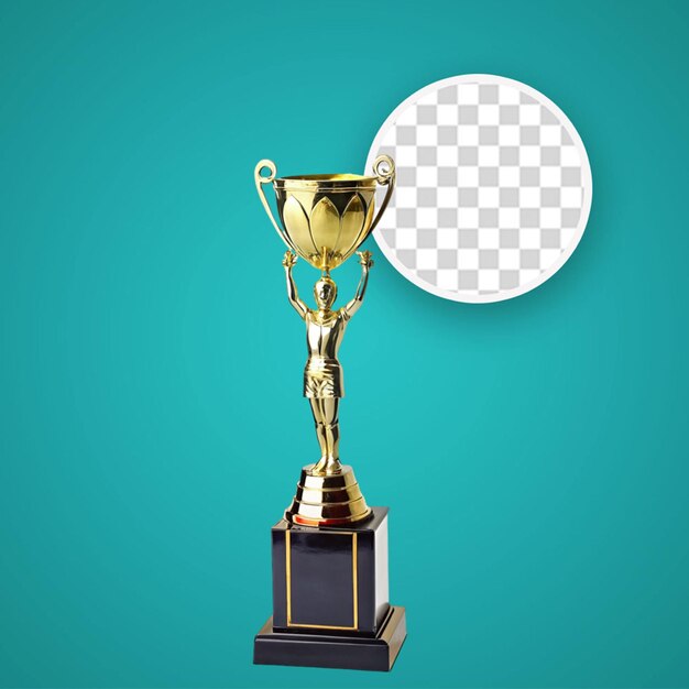 gold trophy cup isolated on transparent background png