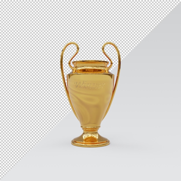 gold trophy cup isolated