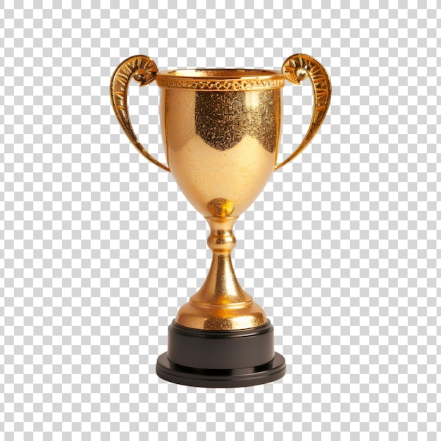 PSD a golden award trophy with a white background