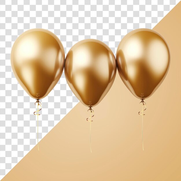 PSD golden balloons celebration decoration