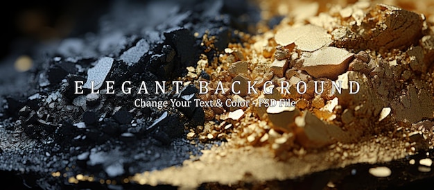 PSD golden and black textured background