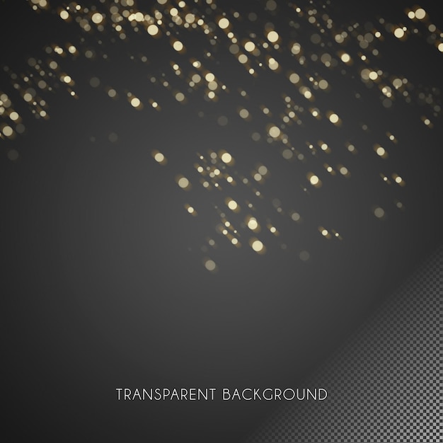 Golden bokeh 4 with transparent background