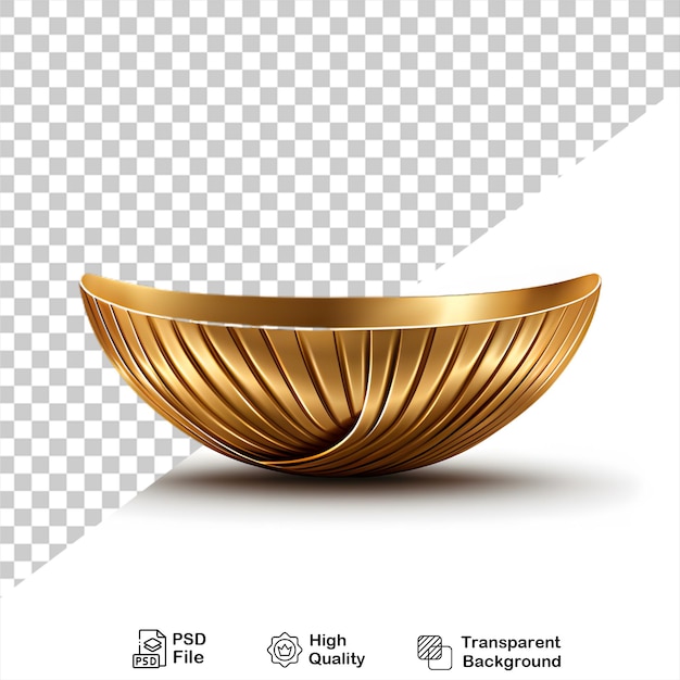 golden bowl isolated on transparent background include png file