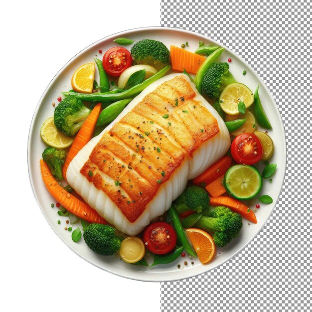 PSD golden brown grilled fish fillet png