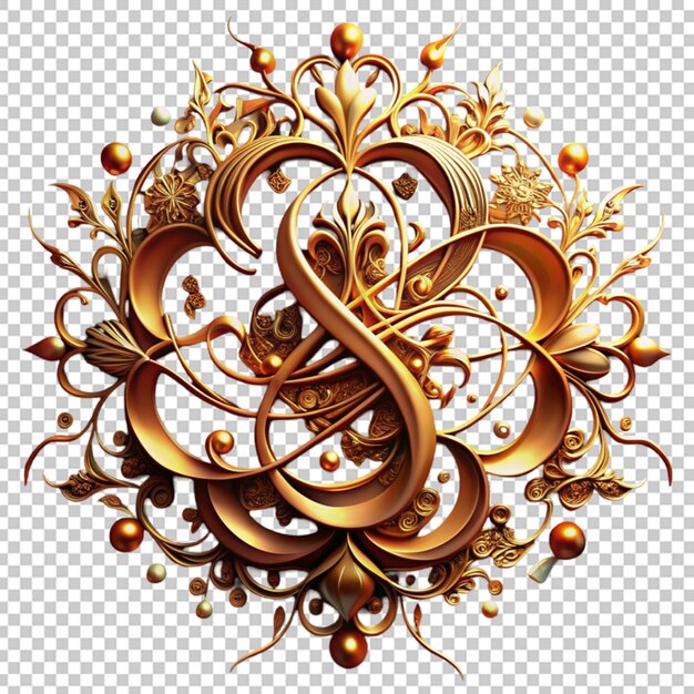 PSD golden calligraphy art