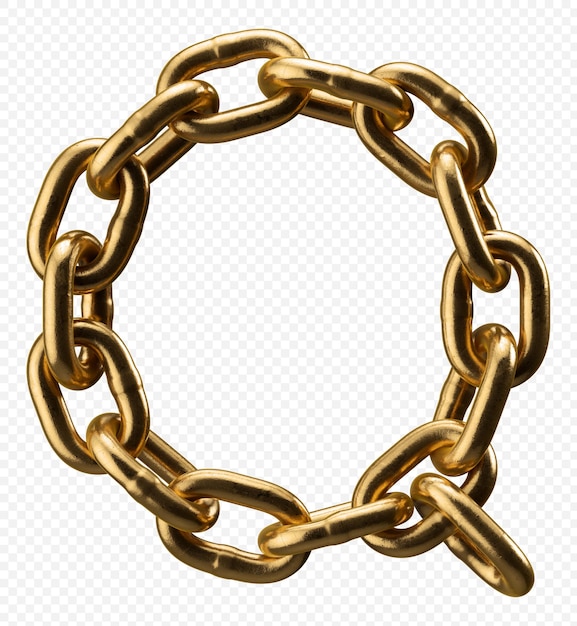 Golden chain alphabet Letter Q isolated