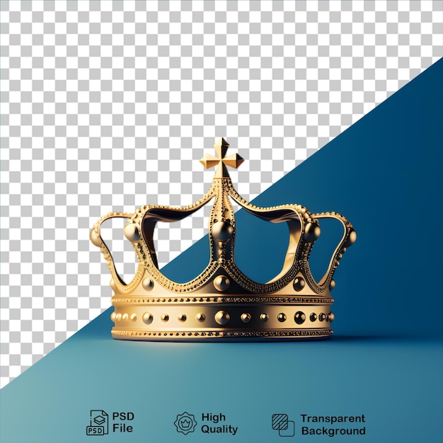 golden crown on blue background or transparent include png file