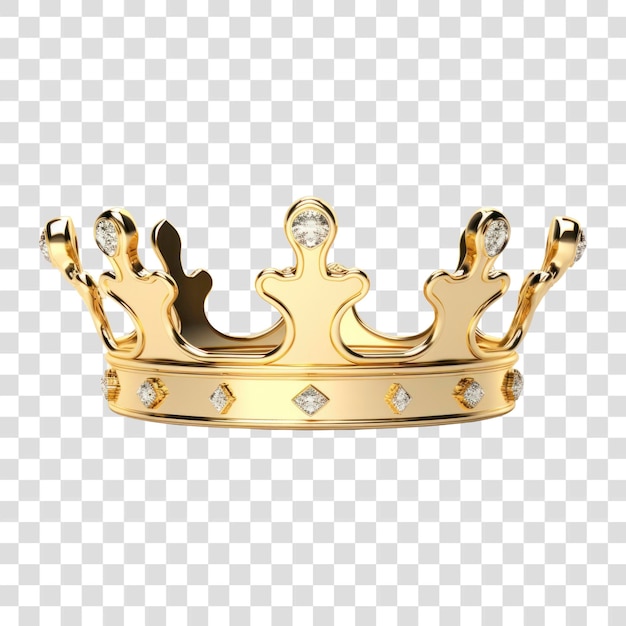 Golden crown with diamond details