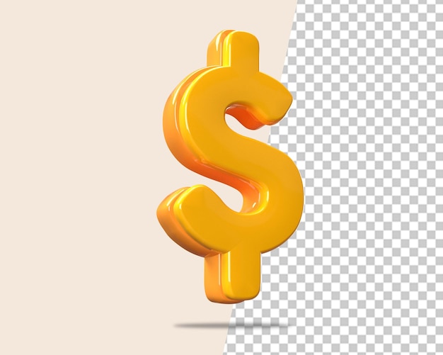 golden dollar money cash icon 3d