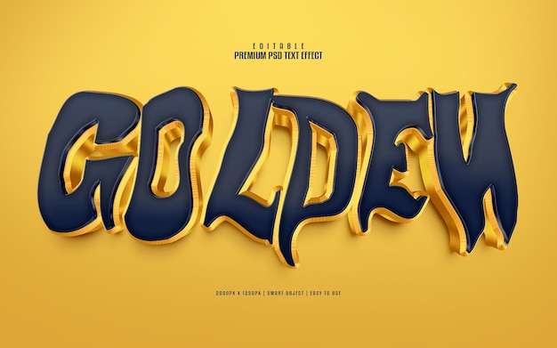 Golden editable premium psd text effect