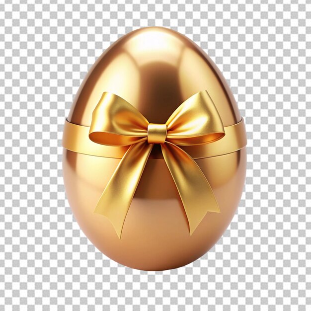 PSD golden egg with a ribbon