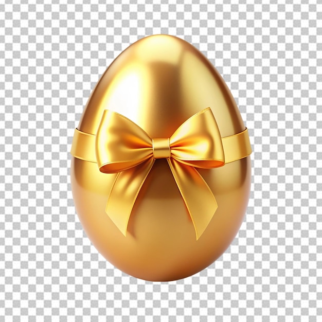 PSD golden egg with a ribbon