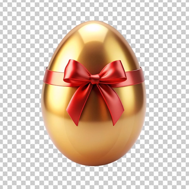 PSD golden egg with a ribbon