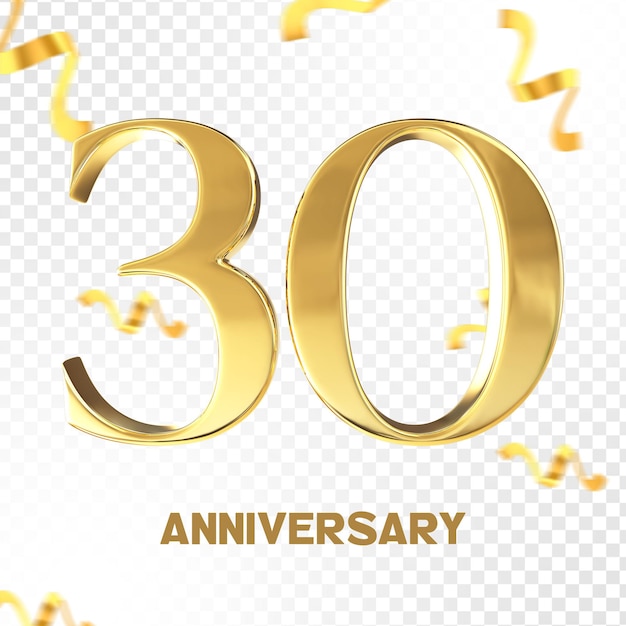 Golden elements in 30 anniversary background