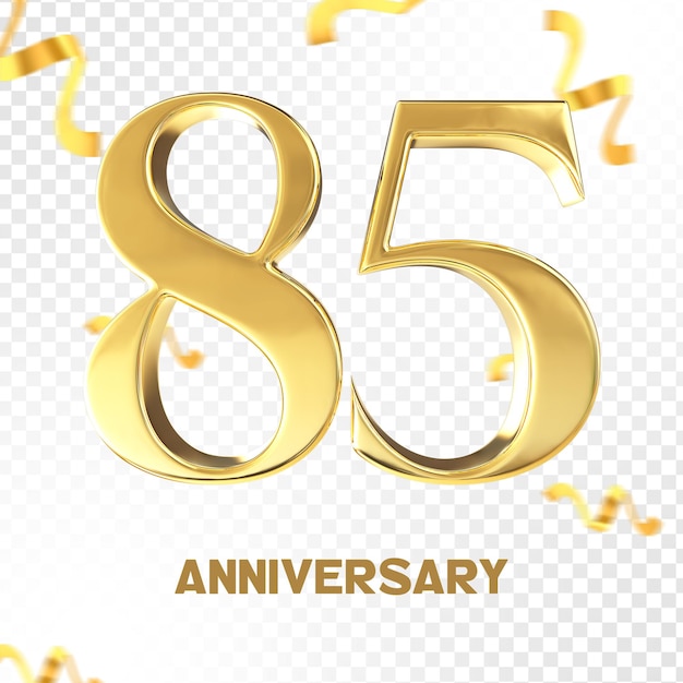 Golden elements in 85 anniversary background