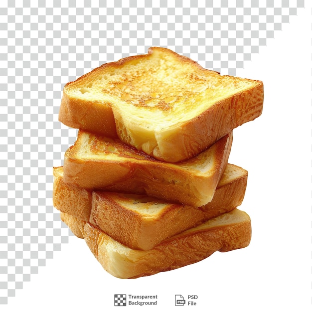 PSD golden french toast transparent background