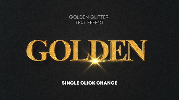 Golden glitter text effect generator 