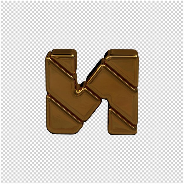 Golden letter of the russian alphabet 3d rendering