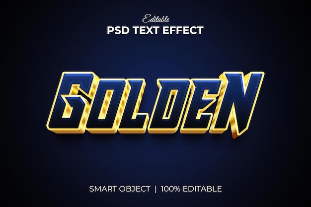 Golden Luxury 3d editable text effect mockup Premium PSD