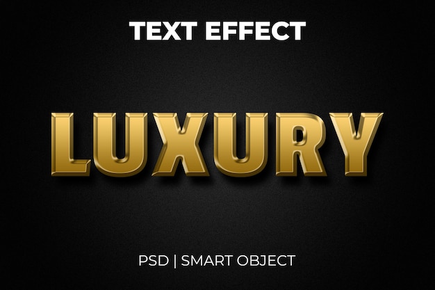 Golden luxury 3d text style effect