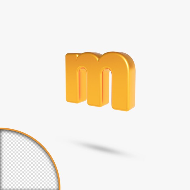 golden metallic 3d rendering alphabet