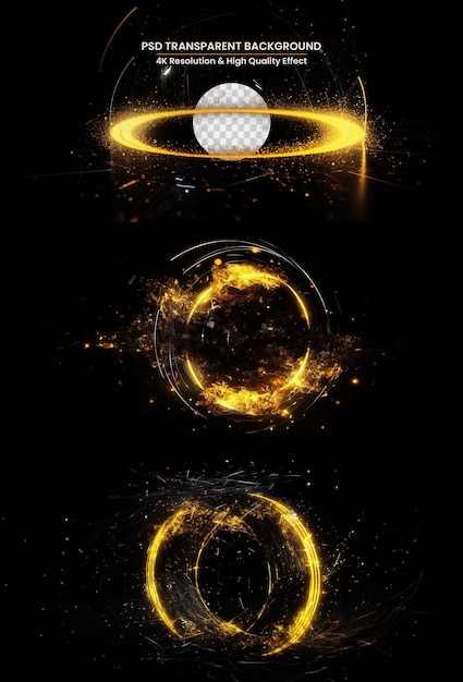 golden particles Glowing yellow bokeh circles abstract gold luxury background