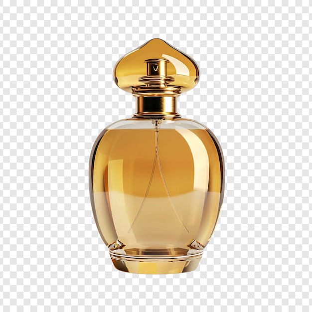 PSD golden perfume bottle