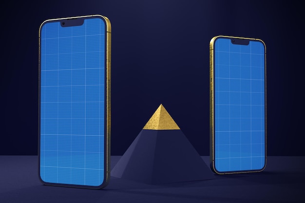 Golden Phone Mockup