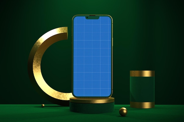 Golden Phone Mockup