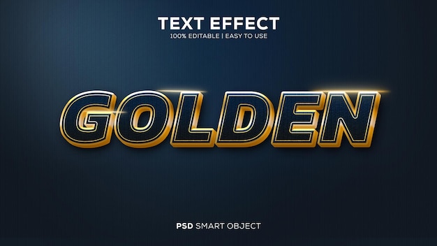 Golden PSD Text effect. Editable and easy to use.