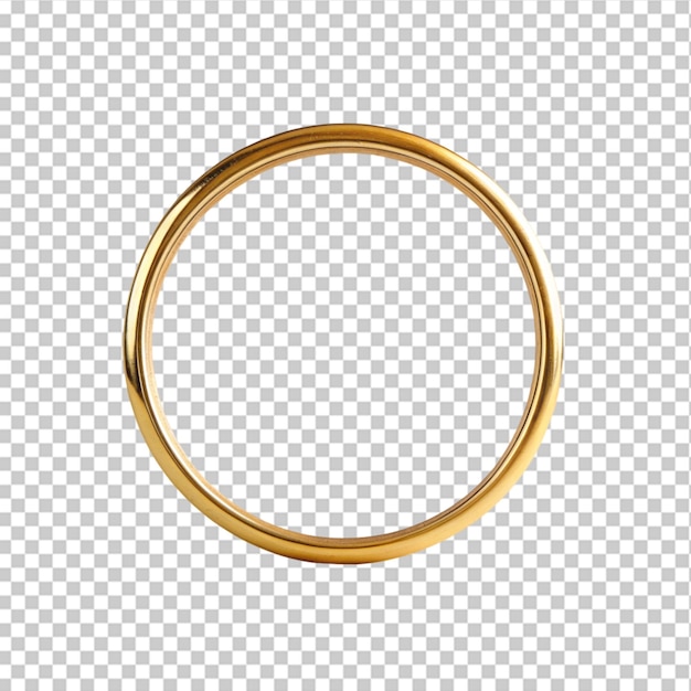 golden round hoop for composition 3d rendering on transparent background